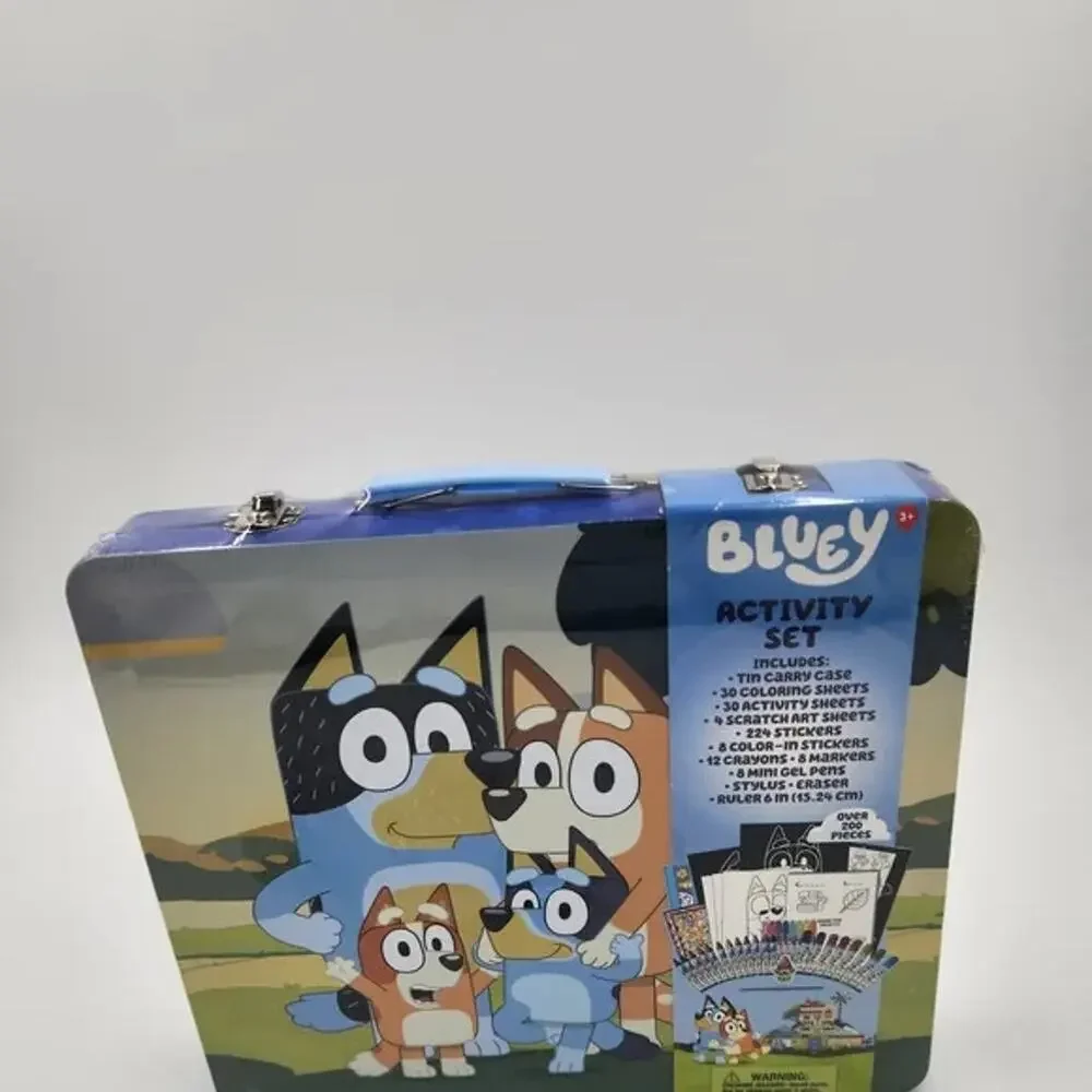 Bluey Deluxe Activity Art Set with Metal Carrying Case, for kids over 200 pieces